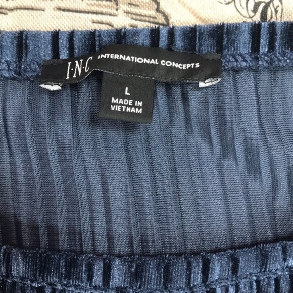 Inc Pleated Velvet Top - Picture 4 of 5